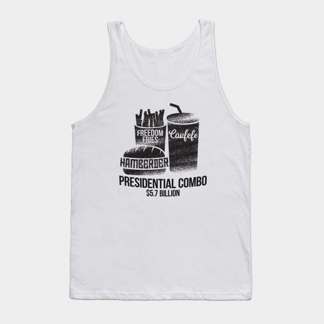 Presidential Combo Meal - Hamberder, Covfefe, and Freedom Fries Tank Top by Nonstop Shirts